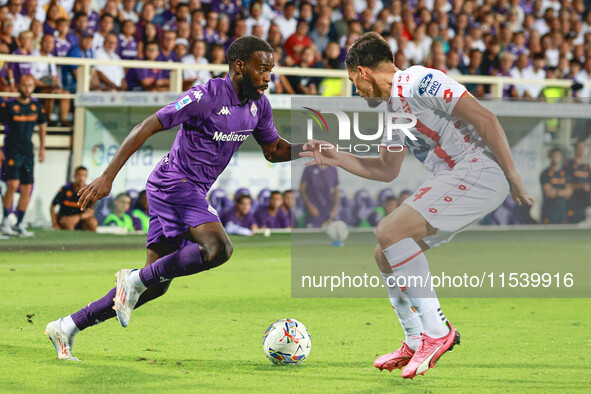 Jonathan Ikone of ACF Fiorentina during the Italian Serie A football match between ACF Fiorentina and A.C. Monza in Florence, Italy, on Sept...