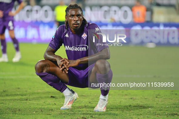 Moise Kean of ACF Fiorentina during the Italian Serie A football match between ACF Fiorentina and A.C. Monza in Florence, Italy, on Septembe...