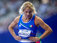 Valentina Petrillo of Team Italy warms up before competing in the Women's 400m T12 Heat 4 at Stade de France during the Paris 2024 Paralympi...