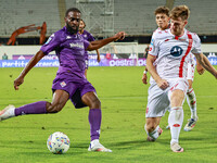 Jonathan Ikone of ACF Fiorentina controls the ball during the Italian Serie A football match between ACF Fiorentina and A.C. Monza in Floren...