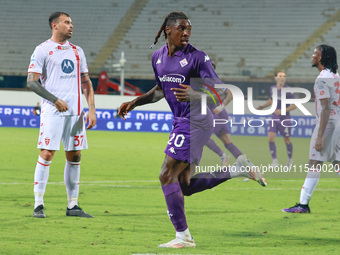 Moise Kean of ACF Fiorentina during the Italian Serie A football match between ACF Fiorentina and A.C. Monza in Florence, Italy, on Septembe...