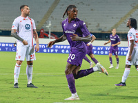 Moise Kean of ACF Fiorentina during the Italian Serie A football match between ACF Fiorentina and A.C. Monza in Florence, Italy, on Septembe...