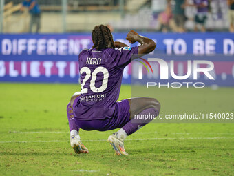 Moise Kean of ACF Fiorentina during the Italian Serie A football match between ACF Fiorentina and A.C. Monza in Florence, Italy, on Septembe...