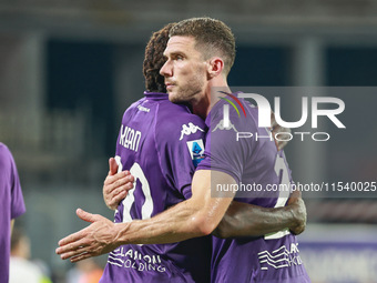 Gosens scores a goal during the Italian Serie A football match between ACF Fiorentina and A.C. Monza in Florence, Italy, on September 1, 202...