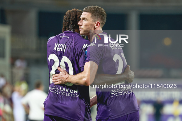 Gosens scores a goal during the Italian Serie A football match between ACF Fiorentina and A.C. Monza in Florence, Italy, on September 1, 202...