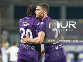 Gosens scores a goal during the Italian Serie A football match between ACF Fiorentina and A.C. Monza in Florence, Italy, on September 1, 202...