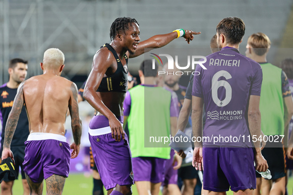 Christian Kouame of ACF Fiorentina during the Italian Serie A football match between ACF Fiorentina and A.C. Monza in Florence, Italy, on Se...