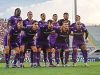 ACF Fiorentina players pose for a team photo prior to the Italian Serie A football match between ACF Fiorentina and A.C. Monza in Florence,...