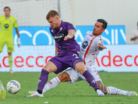 Lucas Beltran of ACF Fiorentina controls the ball during the Italian Serie A football match between ACF Fiorentina and A.C. Monza in Florenc...