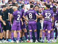 ACF Fiorentina breaks during the Italian Serie A football match between ACF Fiorentina and A.C. Monza in Florence, Italy, on September 1, 20...