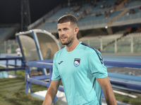 Luca Valzania of Delfino Pescara 1936 stands before the Serie C NOW match between Delfino Pescara 1936 and Torres at Stadio Adriatico ''Giov...