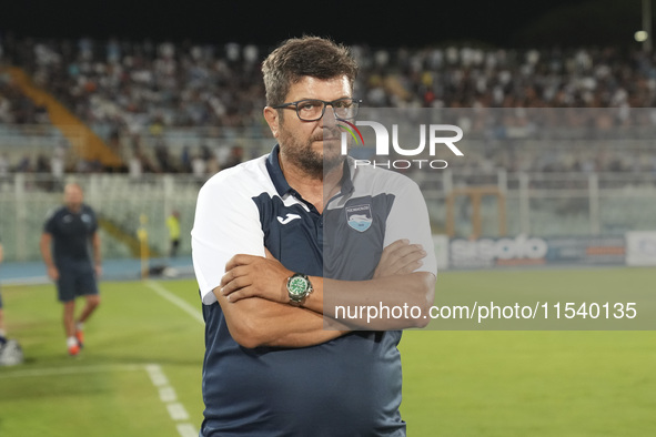 Silvio Baldini is the head coach of Delfino Pescara 1936 during the Serie C NOW match between Delfino Pescara 1936 and Torres at Stadio Adri...