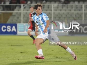 Matteo Dagasso of Delfino Pescara 1936 is in action during the Serie C NOW match between Delfino Pescara 1936 and Torres at Stadio Adriatico...