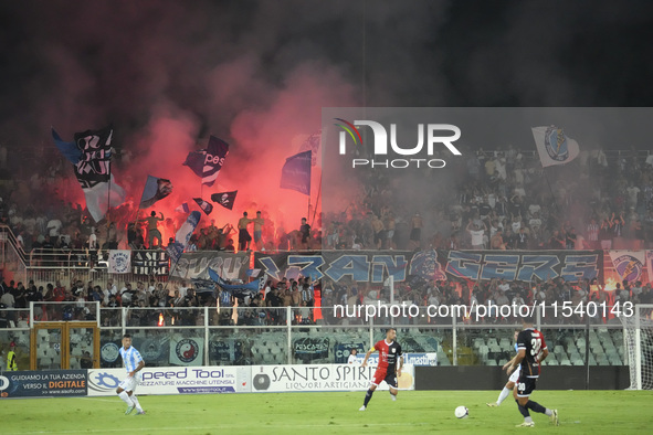 Curva Nord Pescara during the Serie C NOW match between Delfino Pescara 1936 and Torres at Stadio Adriatico ''Giovanni Cornacchia'' in Pesca...