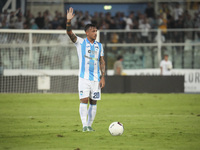 Accursio Bentivegna of Delfino Pescara 1936 is in action during the Serie C NOW match between Delfino Pescara 1936 and Torres at Stadio Adri...