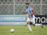 Riccardo Brosco of Delfino Pescara 1936 is in action during the Serie C NOW match between Delfino Pescara 1936 and Torres at Stadio Adriatic...