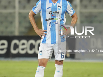 Niccolo Squizzato of Delfino Pescara 1936 during the Serie C NOW match between Delfino Pescara 1936 and Torres at Stadio Adriatico ''Giovann...