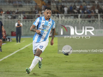 Accursio Bentivegna of Delfino Pescara 1936 is in action during the Serie C NOW match between Delfino Pescara 1936 and Torres at Stadio Adri...