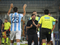 Pasquale Foggia protests against the fourth official during the Serie C NOW match between Delfino Pescara 1936 and Torres at Stadio Adriatic...