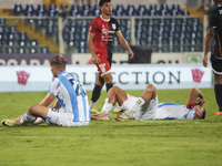 Cornelius Staver of Delfino Pescara 1936 and Filippo Pellacani of Delfino Pescara 1936 express disappointment with the final result during t...