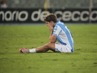 Matteo Dagasso of Delfino Pescara 1936 expresses disappointment with the final result during the Serie C NOW match between Delfino Pescara 1...