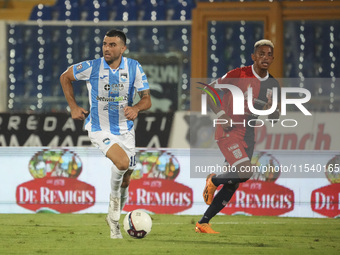 Carlo Crialese of Delfino Pescara 1936 is in action during the Serie C NOW match between Delfino Pescara 1936 and Torres at Stadio Adriatico...