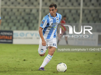 Gianmarco Cangiano of Delfino Pescara 1936 is in action during the Serie C NOW match between Delfino Pescara 1936 and Torres at Stadio Adria...