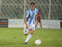 Gianmarco Cangiano of Delfino Pescara 1936 is in action during the Serie C NOW match between Delfino Pescara 1936 and Torres at Stadio Adria...