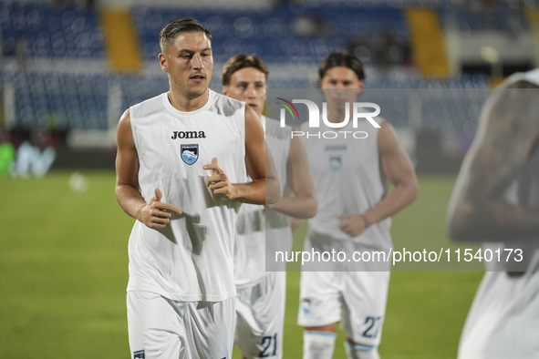 Riccardo Tonin of Delfino Pescara 1936 before the Serie C NOW match between Delfino Pescara 1936 and Torres at Stadio Adriatico ''Giovanni C...