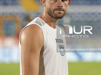 Luca Valzania of Delfino Pescara 1936 before the Serie C NOW match between Delfino Pescara 1936 and Torres at Stadio Adriatico ''Giovanni Co...