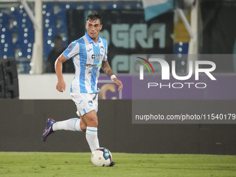 Gianmarco Cangiano of Delfino Pescara 1936 is in action during the Serie C NOW match between Delfino Pescara 1936 and Torres at Stadio Adria...