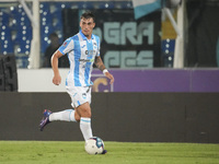 Gianmarco Cangiano of Delfino Pescara 1936 is in action during the Serie C NOW match between Delfino Pescara 1936 and Torres at Stadio Adria...