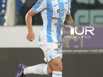 Gianmarco Cangiano of Delfino Pescara 1936 is in action during the Serie C NOW match between Delfino Pescara 1936 and Torres at Stadio Adria...