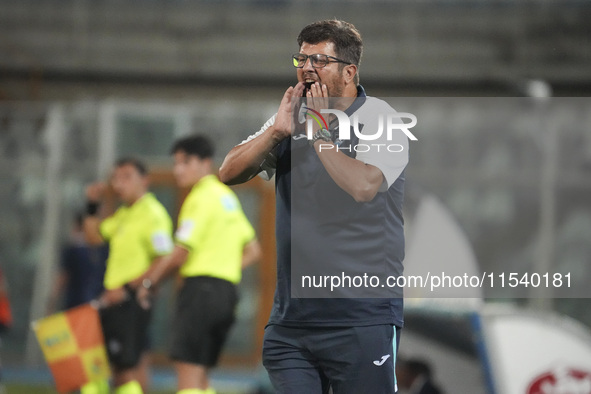 Silvio Baldini is the head coach of Delfino Pescara 1936 during the Serie C NOW match between Delfino Pescara 1936 and Torres at Stadio Adri...