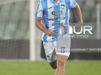 Matteo Dagasso of Delfino Pescara 1936 is in action during the Serie C NOW match between Delfino Pescara 1936 and Torres at Stadio Adriatico...