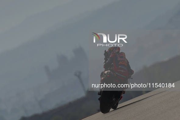 Jack Miller (43) of Austria and Red Bull KTM Factory Racing KTM during the race day of the Gran Premio GoPro de Aragon at Motorland Aragon C...