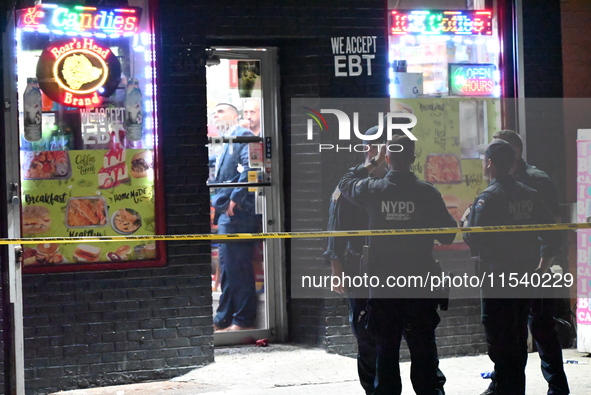 A 37-year-old male is wounded in a shooting in Brooklyn, New York, United States, on September 1, 2024. At approximately 11:20 pm, Sunday ev...