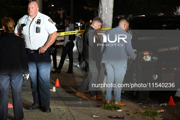 A 37-year-old male is wounded in a shooting in Brooklyn, New York, United States, on September 1, 2024. At approximately 11:20 pm, Sunday ev...