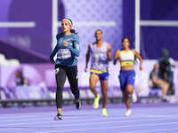 Hajar Safarzadeh Ghahderijani of Islamic Republic of Iran in action in Women's 400m - T12 Round 1 during the Paris 2024 Paralympic Games at...