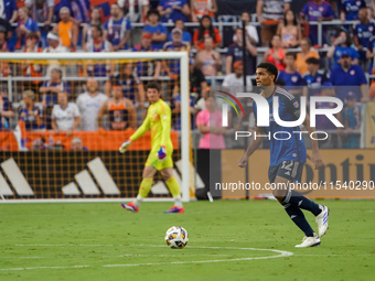 Cincinnati defender Miles Robinson appears during the Major League Soccer match between FC Cincinnati and CF Montreal at TQL Stadium in Cinc...