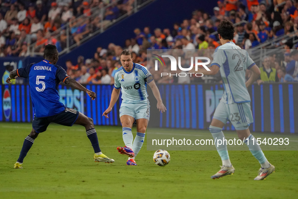 Montreal midfielder Samuel Piette appears during the Major League Soccer match between FC Cincinnati and CF Montreal at TQL Stadium in Cinci...