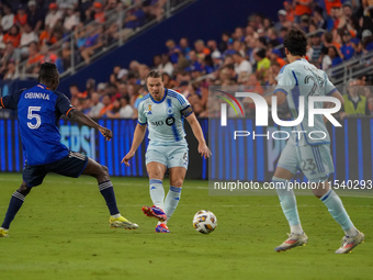 Montreal midfielder Samuel Piette appears during the Major League Soccer match between FC Cincinnati and CF Montreal at TQL Stadium in Cinci...