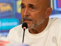 Luciano Spalletti, Italian football federation head coach, attends the press conference in Coverciano, Florence, on September 2, 2024 ahead...