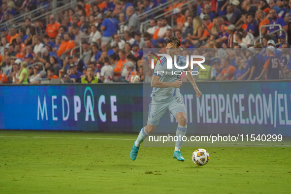 Montreal midfielder Lassi Lappalainen appears during the Major League Soccer match between FC Cincinnati and CF Montreal at TQL Stadium in C...