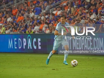 Montreal midfielder Lassi Lappalainen appears during the Major League Soccer match between FC Cincinnati and CF Montreal at TQL Stadium in C...