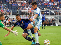 Cincinnati attacker Kevin Kelsy attempts to score a goal during the Major League Soccer match between FC Cincinnati and CF Montreal at TQL S...