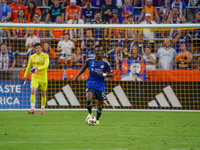 Cincinnati midfielder Obinna Nwobodo appears during the Major League Soccer match between FC Cincinnati and CF Montreal at TQL Stadium in Ci...