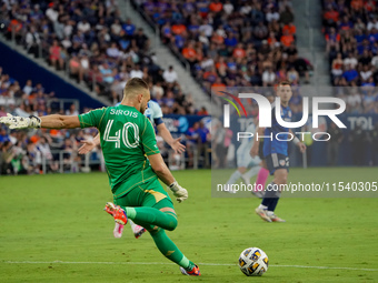 Montreal goalie Jonathan Sirols appears during the Major League Soccer match between FC Cincinnati and CF Montreal at TQL Stadium in Cincinn...