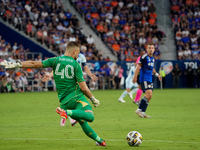 Montreal goalie Jonathan Sirols appears during the Major League Soccer match between FC Cincinnati and CF Montreal at TQL Stadium in Cincinn...