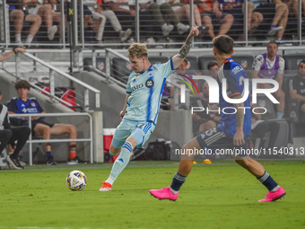 Montreal defender Dawid Bugaj appears during the Major League Soccer match between FC Cincinnati and CF Montreal at TQL Stadium in Cincinnat...